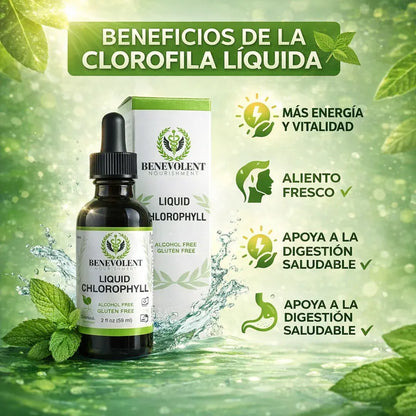 Clorofila Benevolent Concentrada 60 ml – Purifica Tu Cuerpo y Aumenta Tu Energía