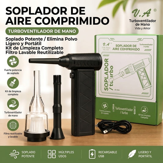 Soplador de Aire Comprimido Turbo – Potente, Recargable y Multiuso