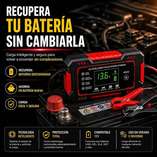 ⚡ Revive la Batería de tu Auto en Minutos: Cargador e Inteligente de Rescate